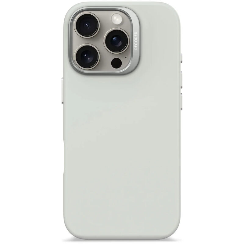 FUNDA SILICONA DECODED GRIS IPHONE 16 PRO