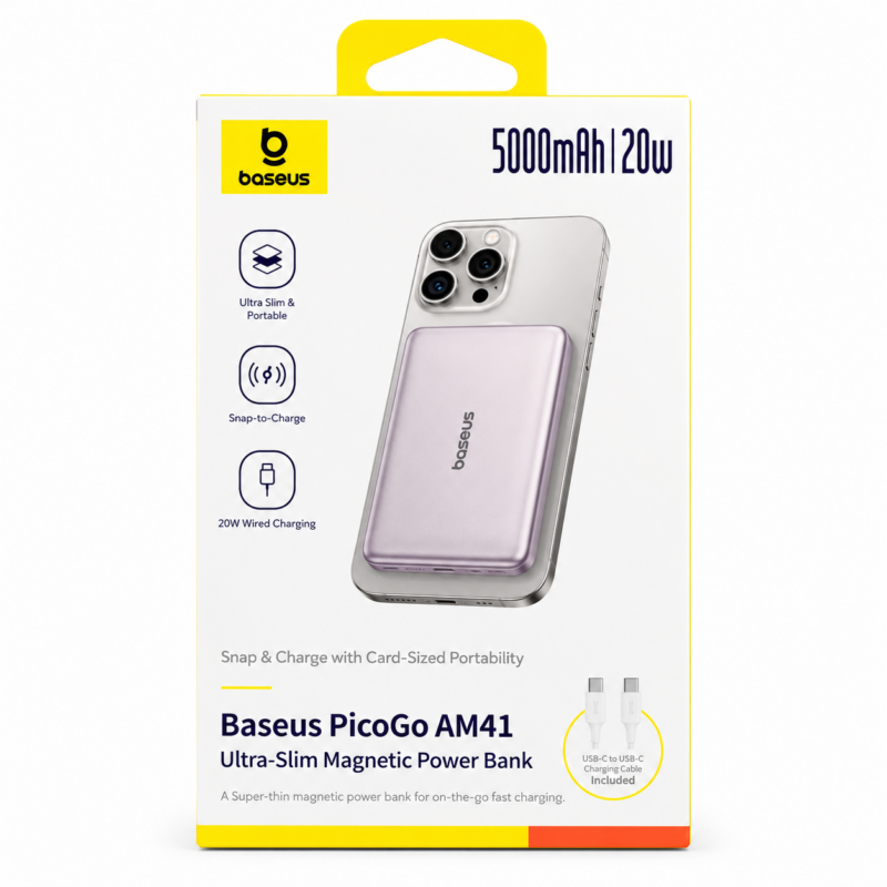 Batería Portátil Magnética Baseus 5000 mAh 20 W – PicoGo AM41